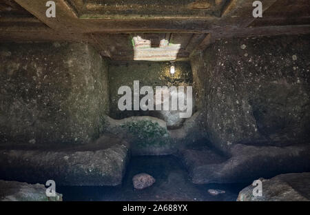 In der etruskischen Nekropole in der Nähe von Sovana, der südlichen Toskana, Italien. Höhle Grab, Teil des 3.Jahrhundert v. Chr. Ildebranda (Hildebrand) Grab 1924 entdeckt Stockfoto