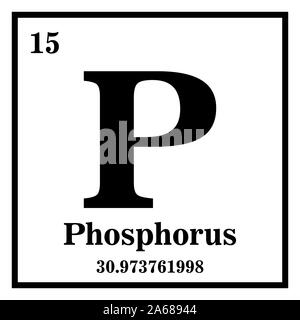 Phosphor Periodensystem der Elemente Vektor-illustration eps 10. Stock Vektor