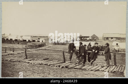 Winter Quarters der Quartiermeister der Abteilung, 6. Armee Korps. In der Nähe von Hazel Fluss, Va., 1864 Stockfoto