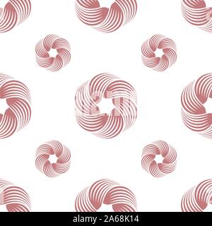 Abstrakte Swirl oder twisted Geometrische nahtlose Muster. Geometrische einfach drucken. Vektor sich wiederholende Textur. Hintergrund Vektor Stock Vektor