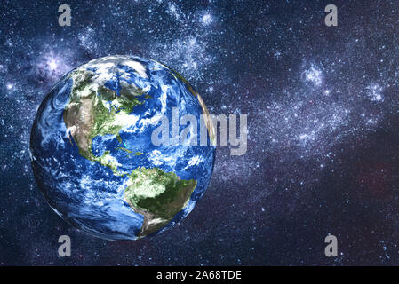 Planet Masse des Sonnensystems in den Raum mit den fernen Galaxie im Hintergrund. Science Fiction. Elemente dieses Bild wurde von der NASA eingerichtet Stockfoto