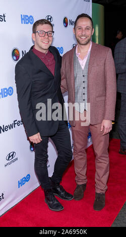 New York, NY, USA - Oktober 23, 2019: Nick McCarthy und David Hatkoff nehmen an der öffnung Nacht Screening der ell Durch "während NewFest Filmfestival in Stockfoto