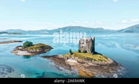 Castle Stalker, Drone Stockfoto