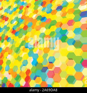 Zusammenfassung Hintergrund mit bunten hex Polygone Stock Vektor