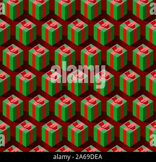 Nahtlose Muster mit Geschenk-Boxen Stock Vektor