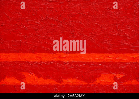 Öl Farbe lackiert rot und orange Hintergrund; mit echten Ölfarbe auf Leinwand von Hand bemalt Stockfoto
