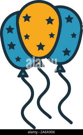 Party Ballons icon. Einfaches Element aus Partei Symbol Symbole Sammlung. Kreative Party Ballons icon Ui, ux, Anwendungen, Software und Infografiken Stock Vektor