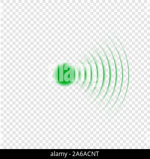 Sonar suche Schallwelle Symbol. Radar Symbol Stock Vektor
