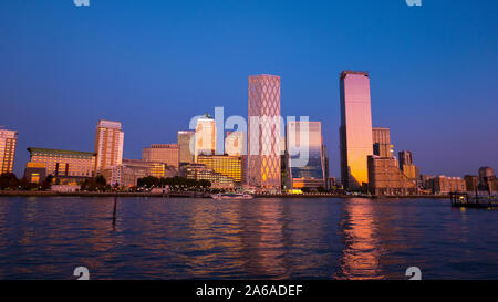 Canary Wharf financial Bankenviertel, Nov 2019 Stockfoto