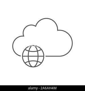 Das Konzept des Cloud, Cloud Storage, eine neue Generation von Netzen. Internet Storage Cloud Web Icon flache Bauform. Vector Illustration. EPS 10. Stock Vektor