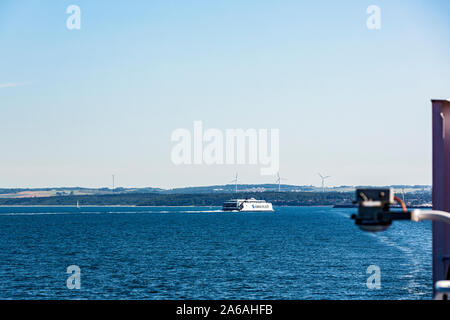 Schnellfaehre vor Bornholm, Ostsee Stockfoto