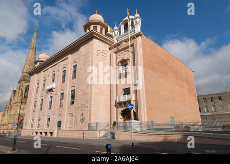 Gurdwara Singh Sabha, ist ein Ort der Versammlung und der Anbetung für die Sikhs, Glasgow, Schottland. Stockfoto