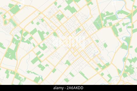 Druckbarer Stadtplan Napier-Hastings, Neuseeland. Karte Vorlage für die geschäftliche Nutzung. Stock Vektor