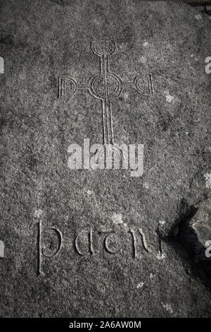 St. Patrick's Grab auf Downpatrick Kathedrale Stockfoto