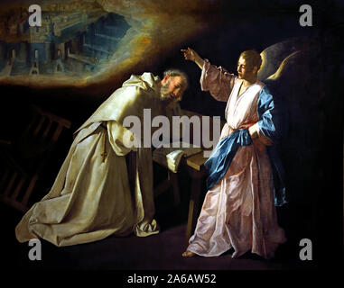 Vision des hl. Pedro Nolasco - Die Vision des hl. Peter Nolasco Francisco de Zurbarán 1598-1664 Spanien Spanisch Stockfoto