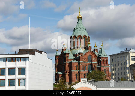 Uspenski Kathedrale, aus dem 19. Jahrhundert östlich-orthodoxen Kirche in Helsinki, Finnland Stockfoto