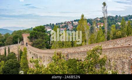 Stadtmauer, Girona, Spanien Stockfoto