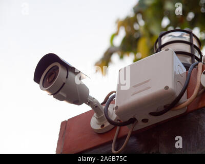 Kamera, Aufnahme wichtige Ereignisse und Wachstation. Stockfoto