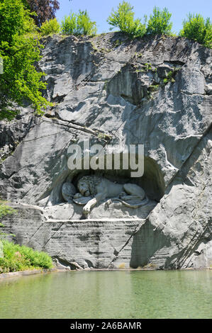 Rund um die Schweiz - Luzern - Löwendenkmal Stockfoto