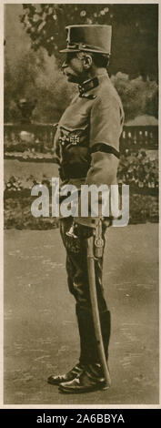 Foto, General Franz Xaver Josef Graf Conrad von Hötzendorf der österreichischen Armee, die an der Ostfront mit Russland geboten, von Le Miroir Zeitung vom 25. Juni 1916 Stockfoto