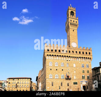 Die berühmte 'Palazzo Vecchio' von Florenz. Stockfoto