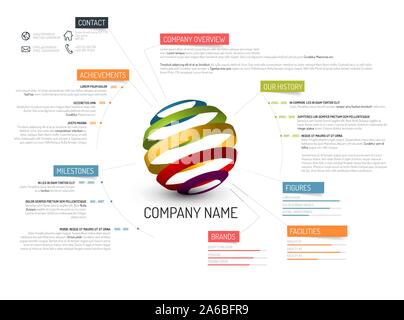Vektor Unternehmen Übersicht Design Template Stock Vektor