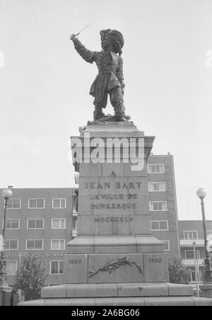 Die Skulptur von Jean Bart in Dünkirchen, Frankreich Stockfoto