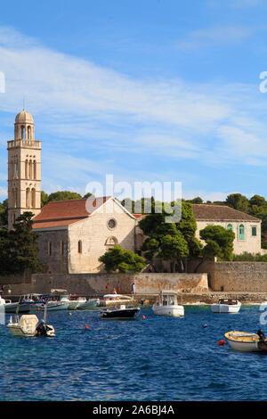 Kroatien, Hvar, Franziskanerkloster, Unserer Lieben Frau von Grace Church, Stockfoto