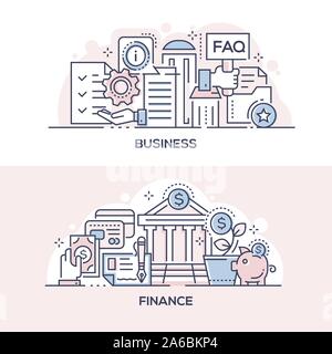 Business und Finanzen Management banner Vorlage Stock Vektor