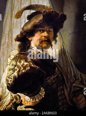 Der Fahnenträger 1636 von Rembrandt Harmensz van Rijn (Harmenszoon) 1606 - 1669 17 Die Niederlande Niederländisch Holland, Stockfoto