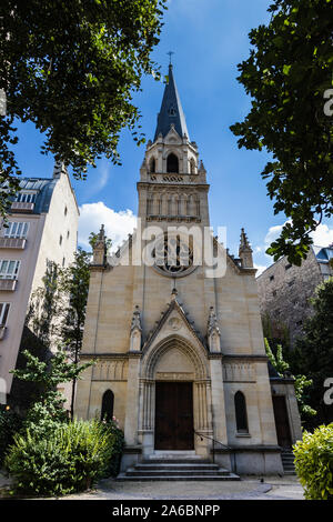 Die evangelische Kirche St. Johannes in der Rue de Grenelle in Paris, Frankreich Stockfoto