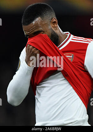 Alexandre Lacazette von Arsenal Arsenal v Vitoria SC, UEFA Europa League - Gruppe F, Emirates Stadium, London, UK - 24. Oktober 2019 Editorial nur verwenden Stockfoto