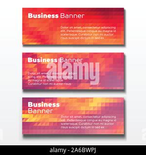 Banner gesetzt. Horizontale business banner Vorlagen Stock Vektor