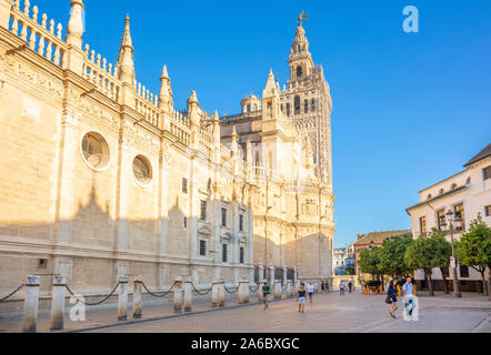 Sevilla Sevilla Spanien Sevilla Sevilla Kathedrale und der Allgemeinen Archiv der Indies Gebäude Sevilla Spanien EU Europa Stockfoto