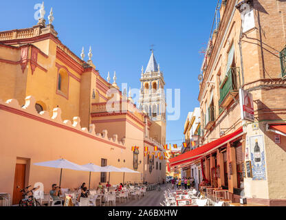 Sevilla Real Kirche Parroquia de Señora Santa Ana an der katholischen Kirche in Triana Sevilla Sevilla Sevilla Spanien Sevilla Andalusien Spanien EU Europa Stockfoto