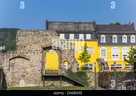 Römische Ruinen des Schlosses von Boppard, Deutschland Stockfoto