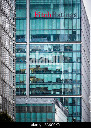 Fitch Ratings HQ - Fitch Ratings Global HQ London - The Fitch Ratings Tower in Canary Wharf London Stockfoto