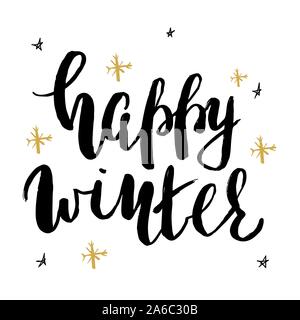 Weihnachten Vorlage mit hand-Schriftzug. Stock Vektor