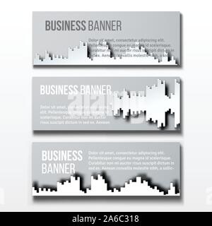 Satz von drei Business Banner Stock Vektor