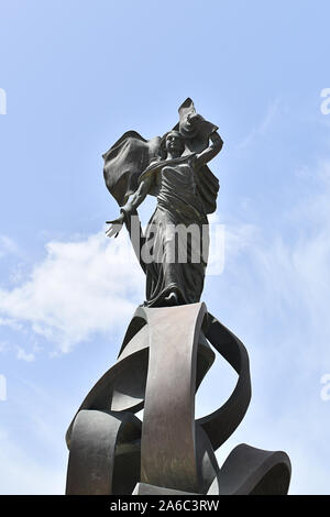 Indipendenza Statue, Mall Gärten, Floriana, Valletta, Malta Stockfoto