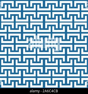 Nahtlose weißen und blauen geometrischen Hintergrund Muster Stock Vektor