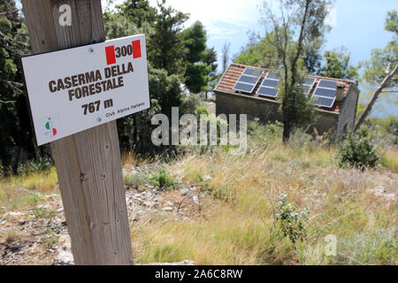 Wanderwege della Caserma Forestale Sorrent Halbinsel Italien Stockfoto