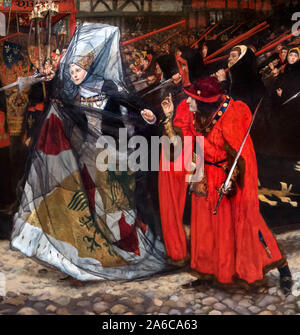 Richard, Herzog von Gloucester, und die Dame Anne von Edwin Austin Abbey, (1852-1911), Öl auf Leinwand, 1896. Eine Illustration von Richard III. von William Shakespeare. Stockfoto