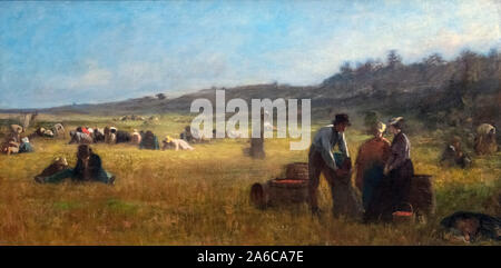 Cranberry Picker von Eastman Johnson (1824-1906), Öl auf Leinwand, c. 1878/9 Stockfoto