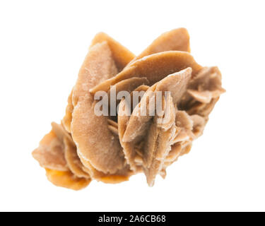 Mineralien: Desert Rose auf weißem Hintergrund Stockfoto