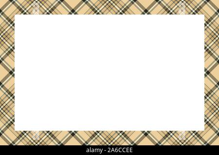 Vintage frame Vektor. Schottischen Grenze Muster retro Style. Schönheit leeren Hintergrund, Vorlage für Foto, Portrait, album. Tartan plaid Ornament. Stock Vektor