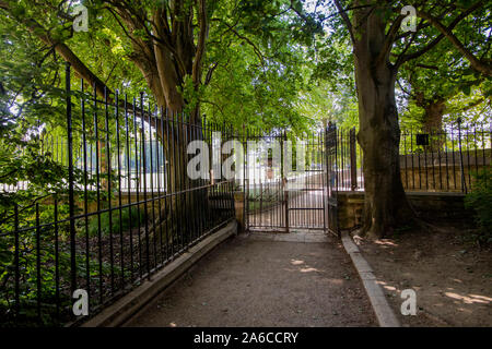 Eintritt zur Christ Church Meadow. Oxford, vom Grove Walk am Merton College Stockfoto