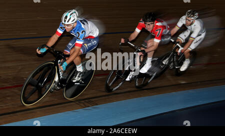 Frankreichs Bryan Coquard bei Tag vier der sechs Phynova Tag Radfahren bei Lee Valley VeloPark, London. Stockfoto