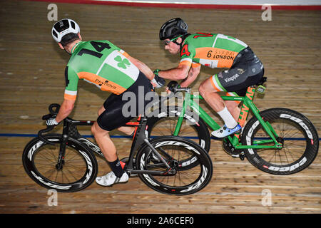 London, Großbritannien. 25 Okt, 2019. Während der Tag 4 6 Tag London 2019 bei Lee Valley VeloPark am Freitag, Oktober 25, 2019 in London, Vereinigtes Königreich. Credit: Taka Wu/Alamy leben Nachrichten Stockfoto