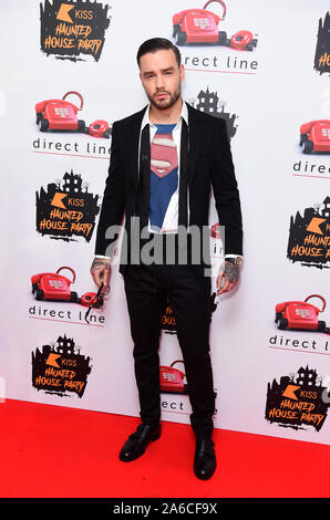 Liam Payne anreisen, für die Kiss Haunted House Party an der SSE Wembley, Wembley, London. Stockfoto